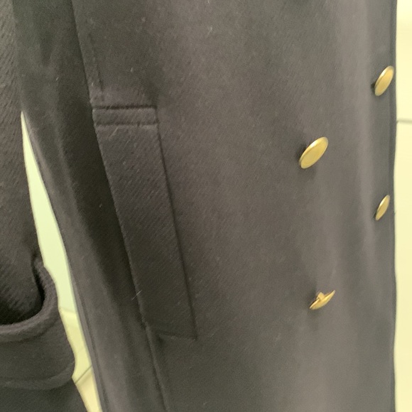 H & M Navy Wool Coat size 8 - Picture 11 of 17